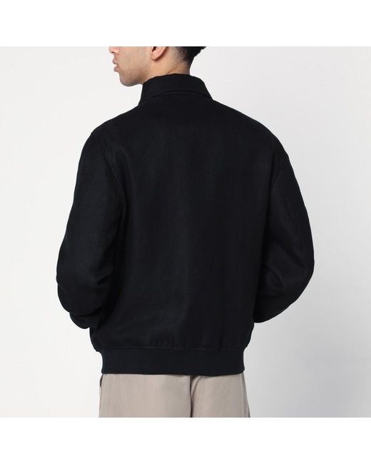 Giacca nera in misto lino di Brunello Cucinelli in Black da Uomo
