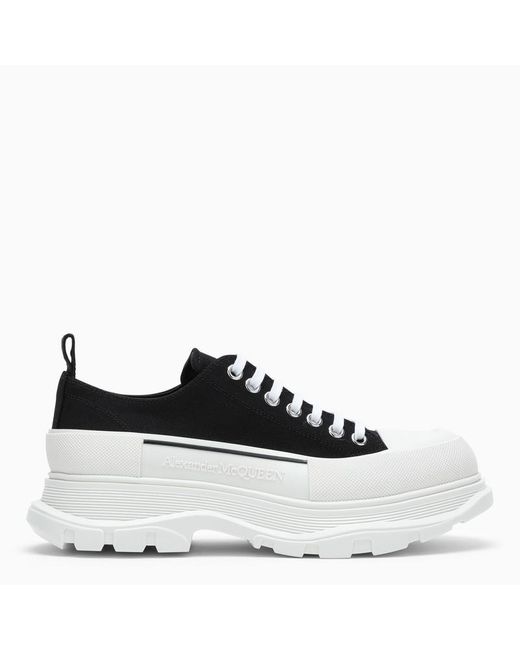 Chaussure Tread Slick Noire Blanche Alexander McQueen pour homme en coloris Noir Lyst