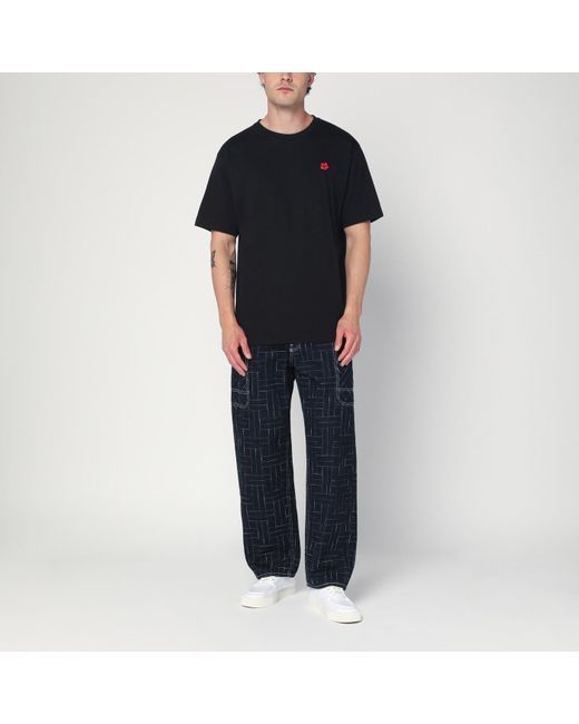 KENZO Black Crew Neck T-Shirt for men