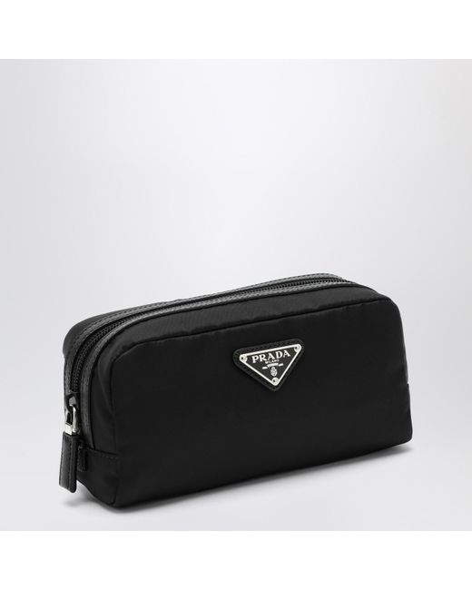 Prada Black Re-Nylon Beauty Case With Logo for men