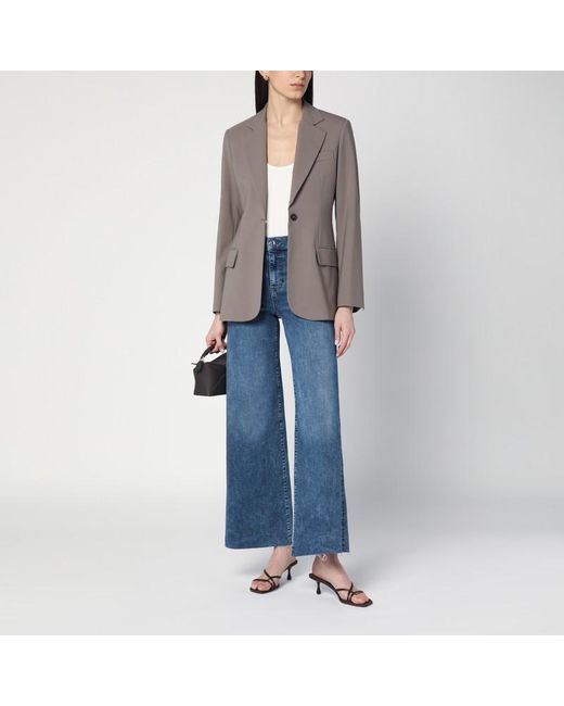 Erika Cavallini Semi Couture Gray Single-Breasted Jacket