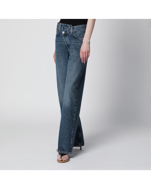 Agolde Blue Arc Criss Cross Jeans