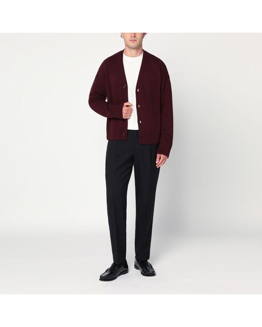 Pantalone in lana di Santaniello in Black da Uomo