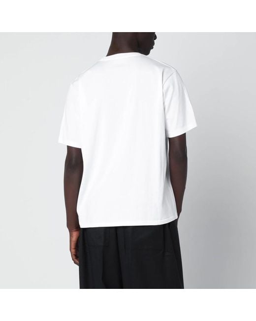 Auralee White Cotton T-Shirt for men