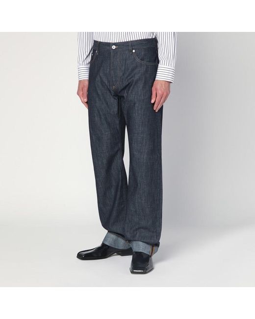Bottega Veneta Indigoblaue Jeans Mit Umschlag in Blue für Herren