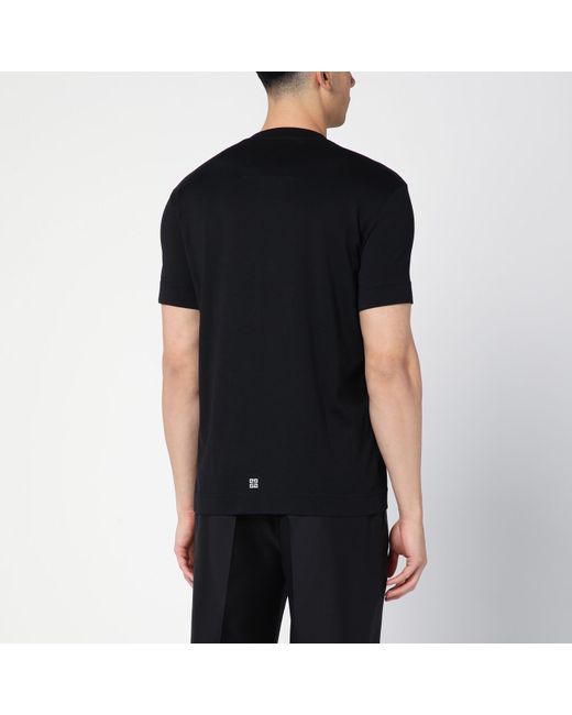 Givenchy Black Archetype Cotton T-shirt With Logo for men
