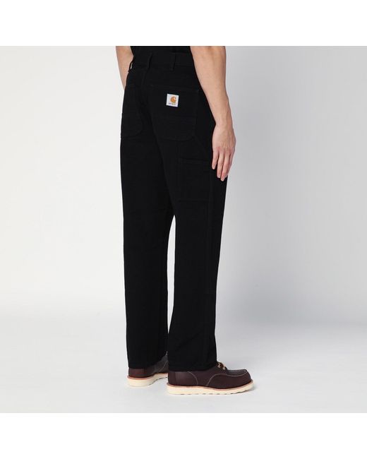 Carhartt Black Rinsed Double Knee Pant for men