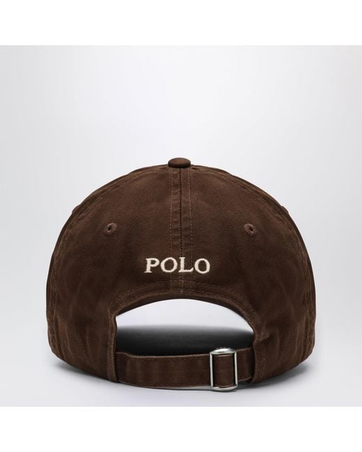 Polo Ralph Lauren Brown Baseball Cap With Logo for men