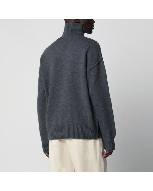 AMI Blue Turtleneck Sweater Ami De Coeur for men