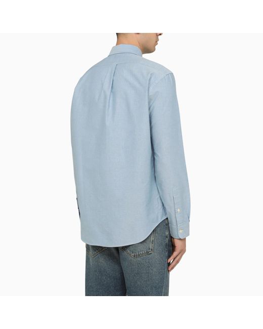 Polo Ralph Lauren Light Blue Cotton Shirt for men