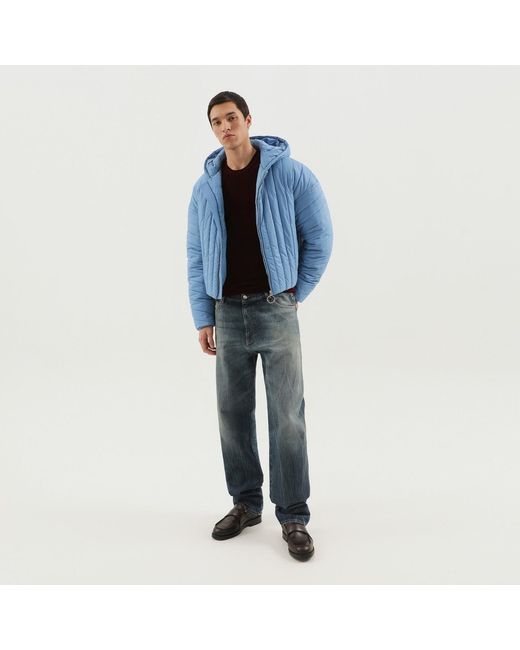 1989 STUDIO Blue Quilted Down Jacket for men