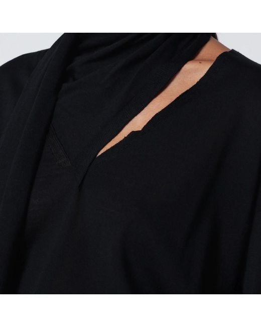 Roberto Collina Black Sweater With Scarf