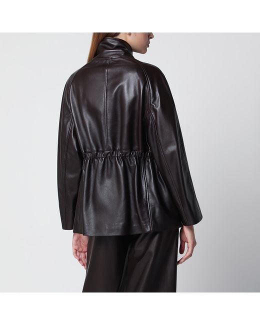 Nour Hammour Black Quai Fluid Dark Leather Jacket
