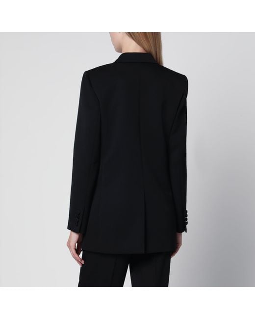 Saint Laurent Black Double-Breasted Wool Blazer