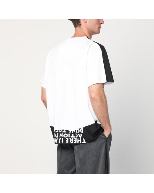 MM6 by Maison Margiela Black Cotton Aids T-Shirt for men