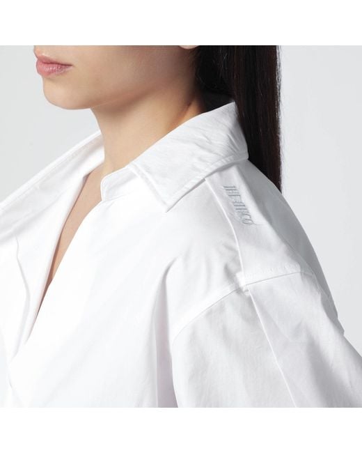 The Attico White Asymmetric Cotton Shirt