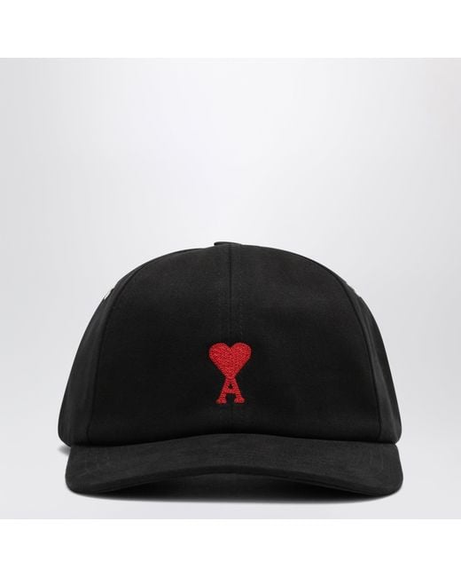 AMI Black Baseball Cap With Logo for men