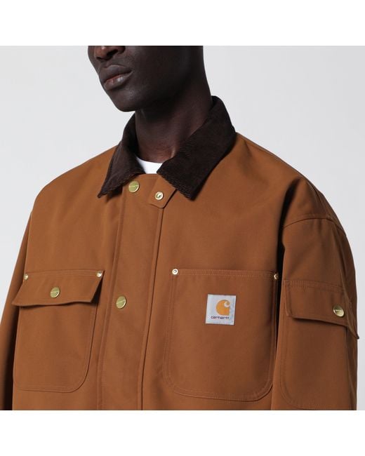Carhartt Brown Hamilton Clapton Shirt Jacket for men