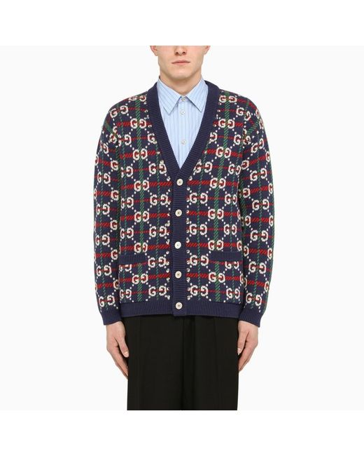 Gucci Blue /red/green Cardigan for men