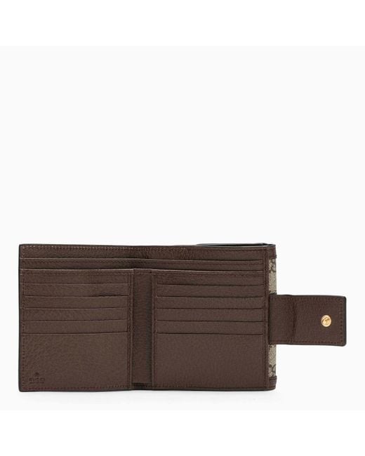 Gucci Brown Ophidia Wallet In gg Supreme