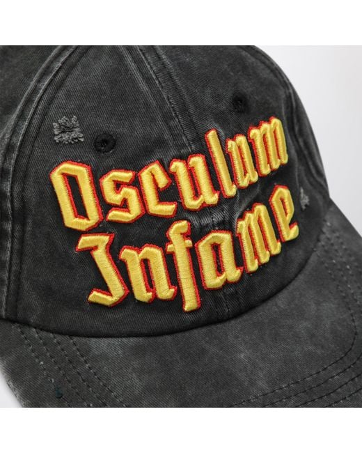 DAGGER Black Distressed Osculum Infame Baseball Cap for men