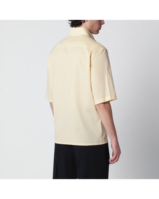 Lemaire Natural Light Short-Sleeve Wool Shirt for men