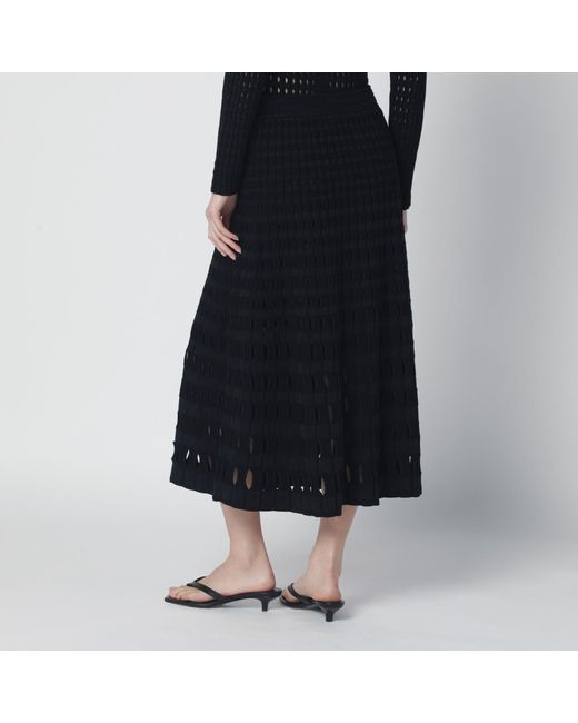 Jonathan Simkhai Black Drue Midi Skirt