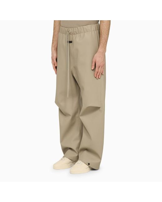 Fear Of God Natural Rubberized Wide-leg Trousers Dune for men