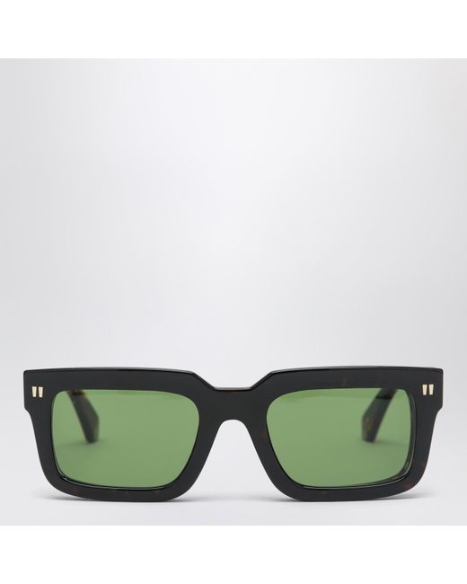 Off-White c/o Virgil Abloh Green Clip-On Sunglasses 2 Havana for men