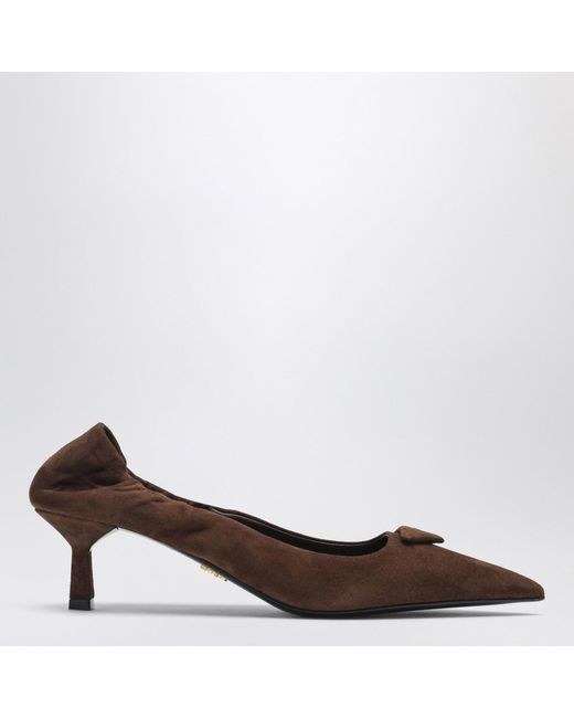 Prada Brown Cocoacolored Suede Pumps