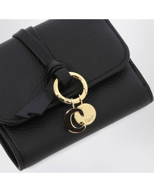 Chloé Black Small Alphabet Trifold Wallet