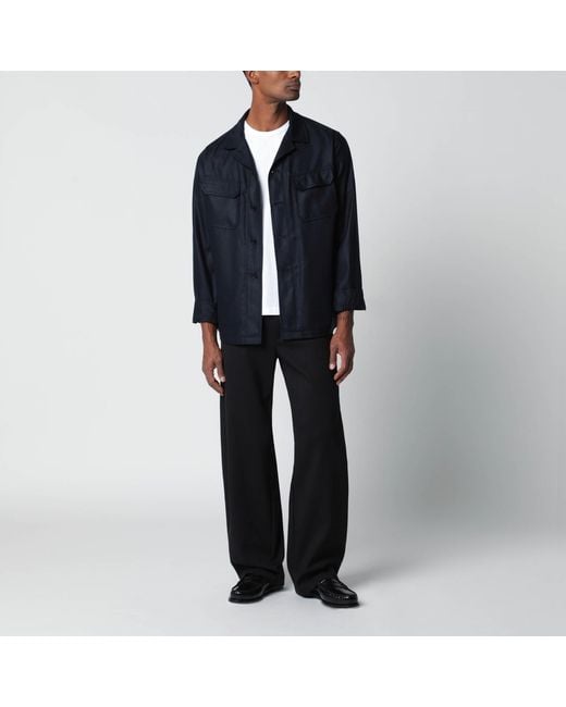 Tagliatore Blue Silk Jacket for men