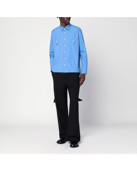 NAMACHEKO Blue Cargo Trousers for men