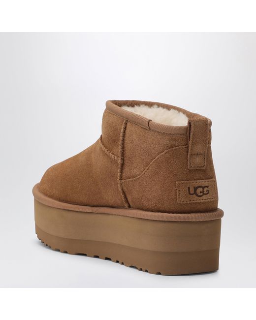 Ugg Brown Classic Ultra Mini Platform Boots