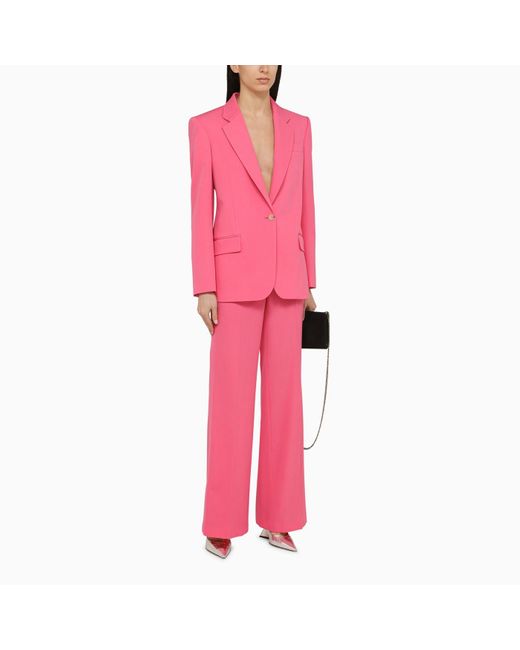 Stella McCartney Stella Mc Cartney Pink Single Breasted Jacket In Wool