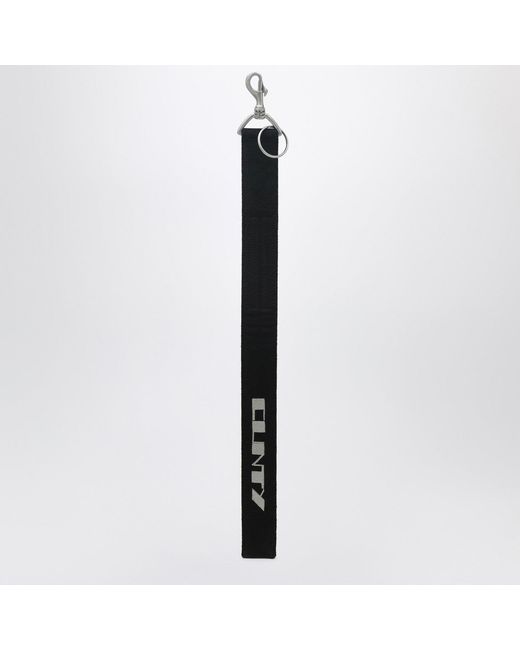 Rick Owens Black Keychain With Strap for men