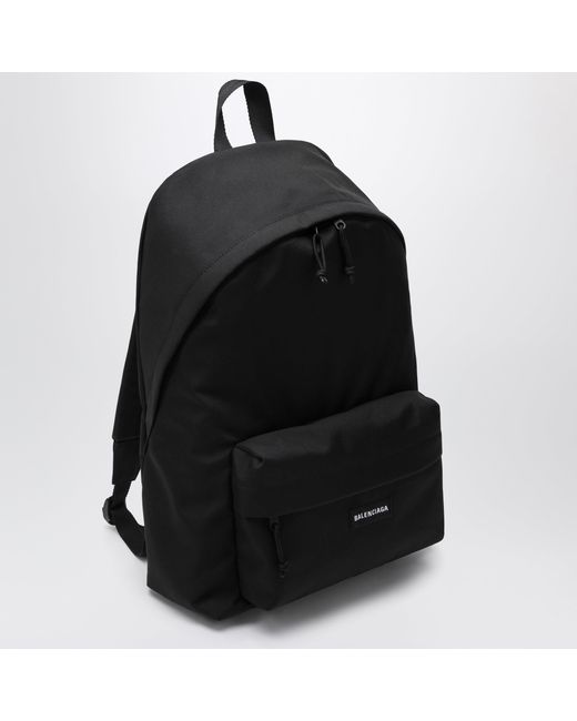 Balenciaga Black Explorer Backpack With Logo Patch for men