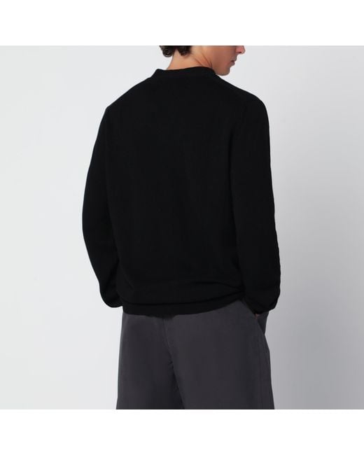 COMME DES GARÇONS PLAY Black Wool Cardigan for men
