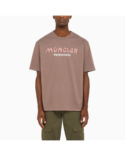 MONCLER X SALEHE BEMBURY Brown Logo T-shirt for men
