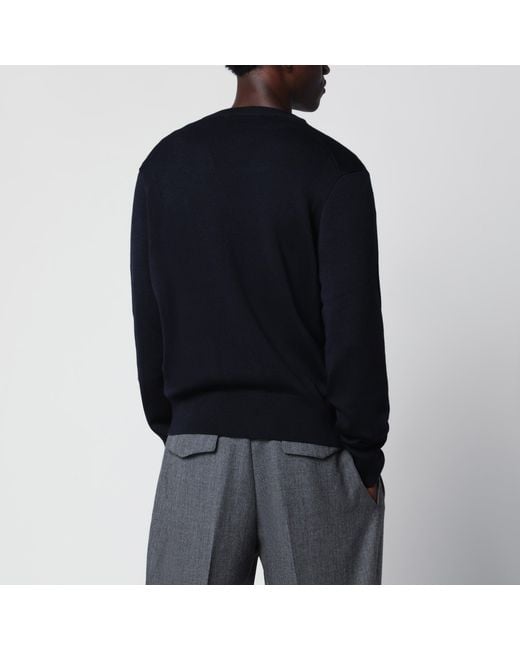 AMI Blue Ami De Coeur Cardigan for men
