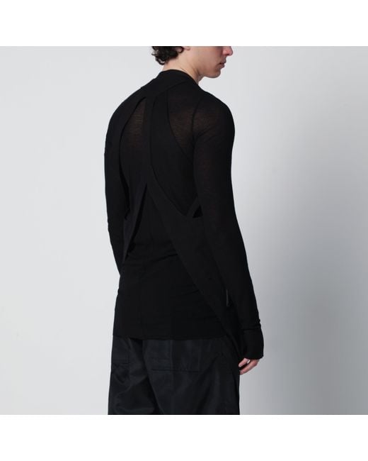 Rick Owens Black Temple Waistcoat for men