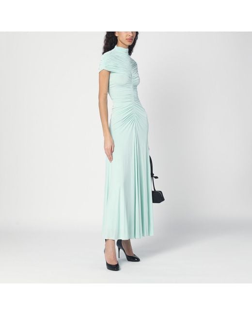 Alaa Mint Green Ruffled Dress in Blue | Lyst Alaa Mint Green Ruffled Dress in Blue | Lyst