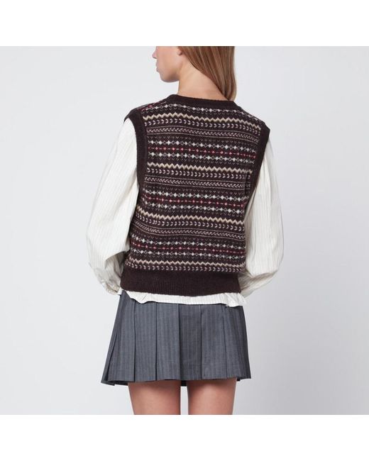DUNST Black Wool Blend Waistcoat