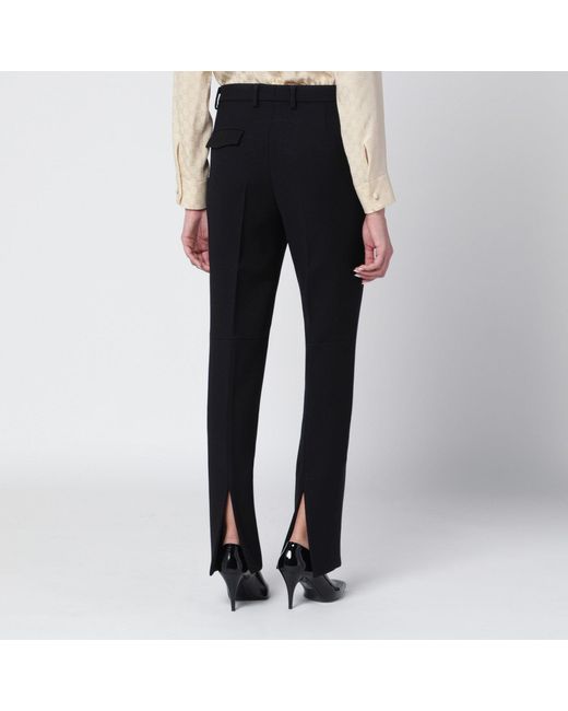 Gucci Black Skinny Wool Trousers