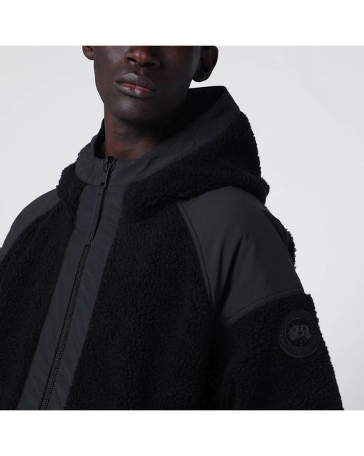 Canada Goose Reversible Alberni Bomberjacke Aus Schwarzem Fleece in Black für Herren