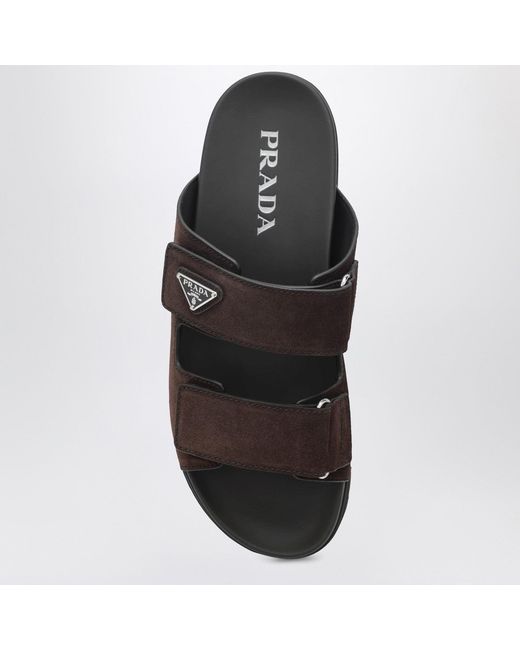 Prada Black Strappy Sandals for men