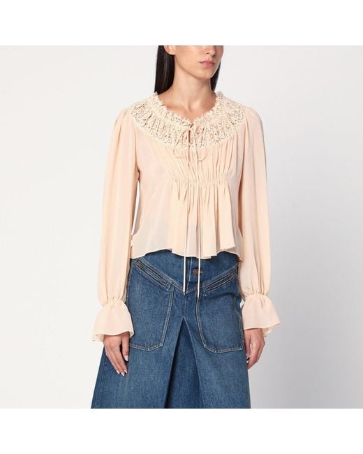 Chloé Blue Blouse With Tie