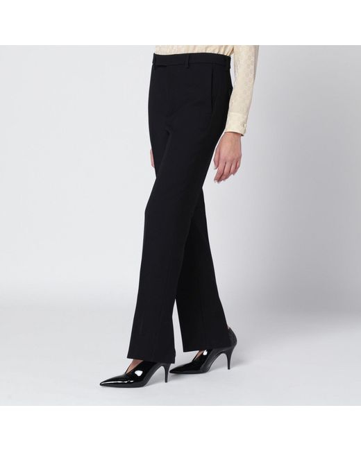 Gucci Black Skinny Wool Trousers