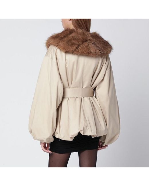 Veste Avec Col En Fausse Fourrure ROTATE BIRGER CHRISTENSEN en coloris Brown