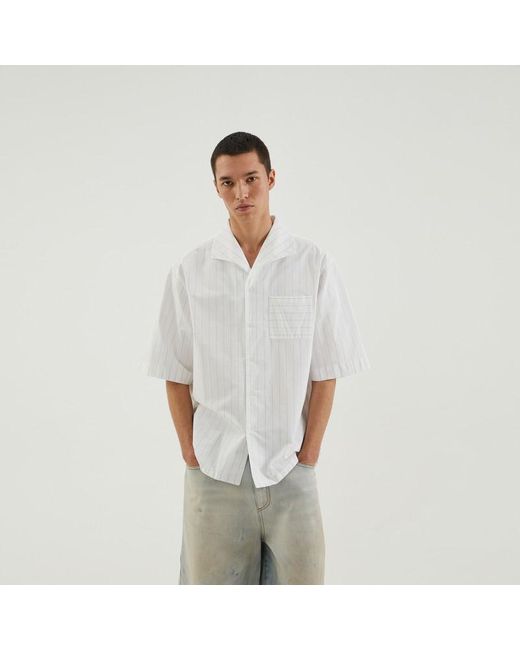 Camicia da bowling bianca a righe di 1989 STUDIO in White da Uomo